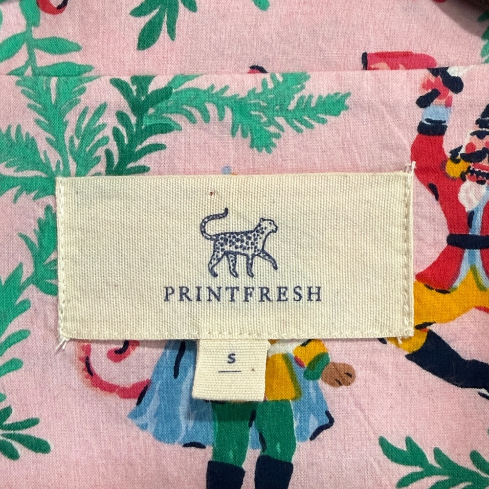 NWT Printfresh Women's Nutcracker Dreams 100% Organic Cotton Pajama Top Sz S - Picture 3 of 8